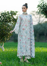 Printkari By Sardinia Unstitched 3 Piece Lawn Collection-Silver Bush